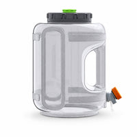 Water Storage Container with Tap Transparent Container with Spigot Portable