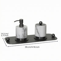 Marble Washroom Set Modern Washroom Tray Set Metallized