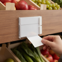 Acrylic Adhesive Price Tag Holder for Shelves and Displays