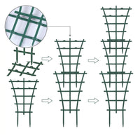 Garden Trellis for Climbing Plants, 2-Pack Plastic Grid Garden Stakes for Plants Outdoor, Sturdy Plant Stakes for Potted Plants, Indoor Support