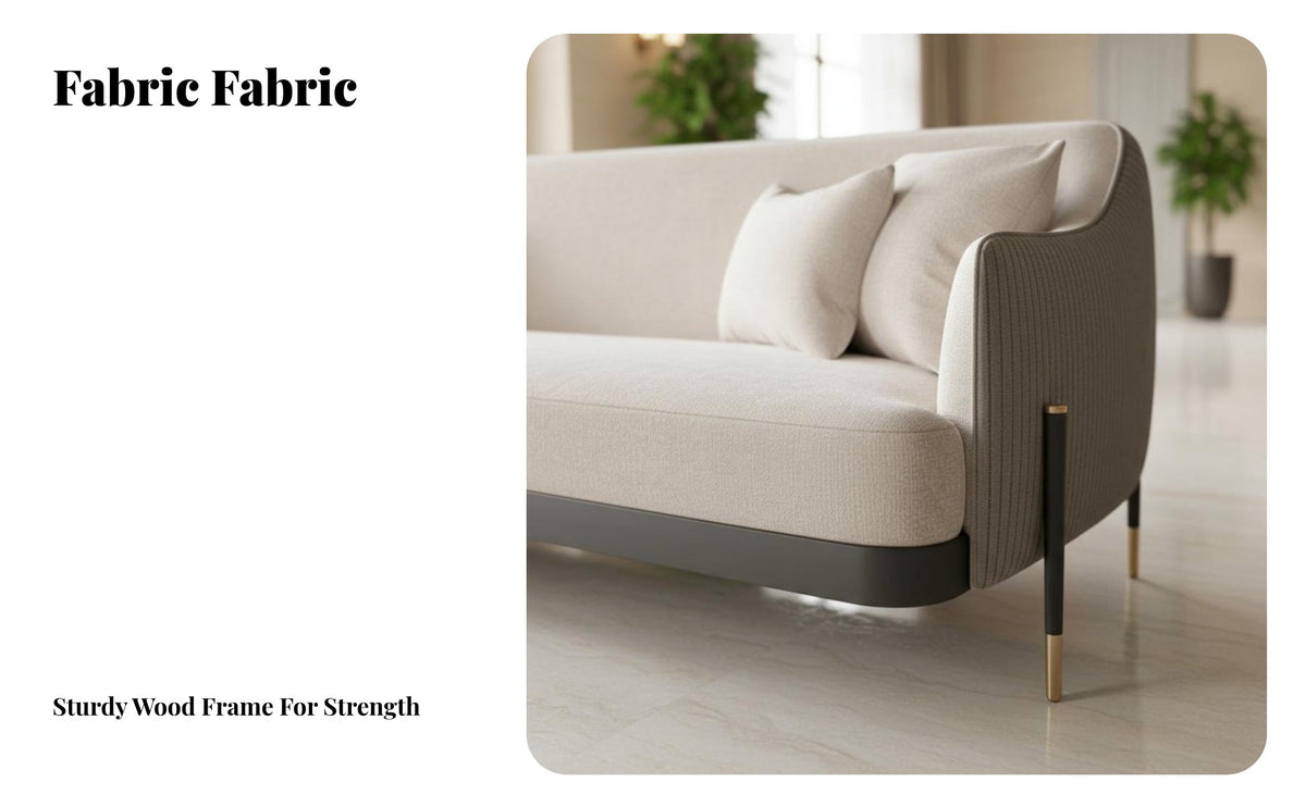 Light Luxury Design Curved Sectional Sofa High-Resilience Foam Filling Commercial Furniture sturdy Frame Lounge Seating Soft Fabric Upholstery for Interior Designers, Homeowners, Adults, Reception Area