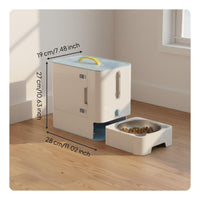 Feline Food Storage Dispenser Stainless Steel Bowl Portable Pet Dispenser
