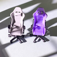 1:12 Scale Dollhouse Miniature Gaming Desk and Chair Set with Computer