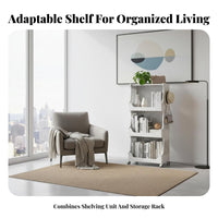 Rolling Book Cart adaptable Use Multi-Tier Book Cart Space-Saving for Librarians
