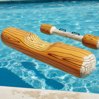 PVC Inflatable Joust Set Wood Grain Design Inflatable Water Joust Easy to Inflate for Adults, Kids