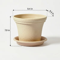 Plant Pots for House Plants with Self Watering, Durable Coffee Plastic Tall Planter, Outdoor Herb Planter, Large Rectangular Flower Pots