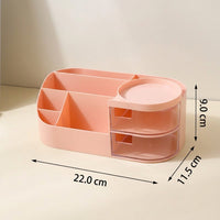 Desk Organiser with Drawer, Desktop Storage for Home Office Accessories, Pen Holder for Study Table, Multi-Function