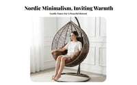 Washable Hanging Egg Chair Cushion Removable Cover Thick Hanging Basket Cushion Soft & Comfortable for Adults, Teens, Indoor, Outdoor, Patio