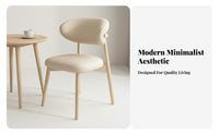 Upholstered Wooden Frame Chair Nordic design Seating Furniture Soft Upholstery Easy to Assemble for Interior Designers, Sunroom