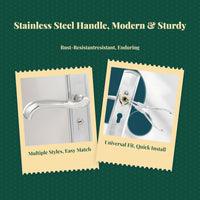 Adjustable privacy door handle, durable