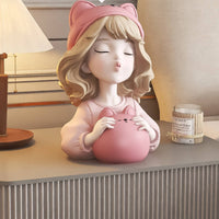 Girl Piggy Bank Decorative Home Decoration Storage