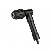 90-Degree Attachment Ribbed Grip Right-Angle Adapter Black Metal