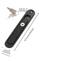 Window Lock Handle, Discreet Folding Casement Window Handle with Key, Security Screen Door Accessory, Universal Replacement, Aluminum Alloy