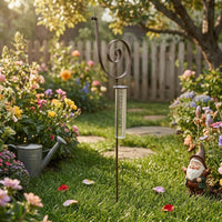 Rain Gauge Long-Lasting Metal Rain Gauge Sturdy for Garden