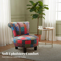 Low-Backed Round Stool European design Household Furniture With Backrest Padded Seat for Bedroom, Entryway