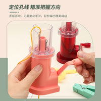 Hand-Crank Yarn Winder and Braiding Tool for DIY Crafts
