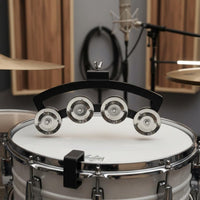 Crisp Sound Drum Rim Tambourine Easy Mount Snare Drum Jingle Loop Lightweight for Percussionists, Live Performance, Studio Recording, Stage