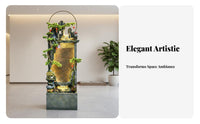 Soothing Sound Rockery Water Fountain Quiet Pump Rockery Waterfall Ornament Artisanal Design Feng Shui Water Feature Easy Installation for Office, Living Room, Entryway, Balcony