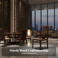 New Chinese design Z-Leg Armchair Mortise and Tenon Joint Dining Chair Ergonomic supportrest Seating Furniture contourd Armrests for Homeowners, Restaurant Owners, Design lovers, Tea Room, Hotel Lobby