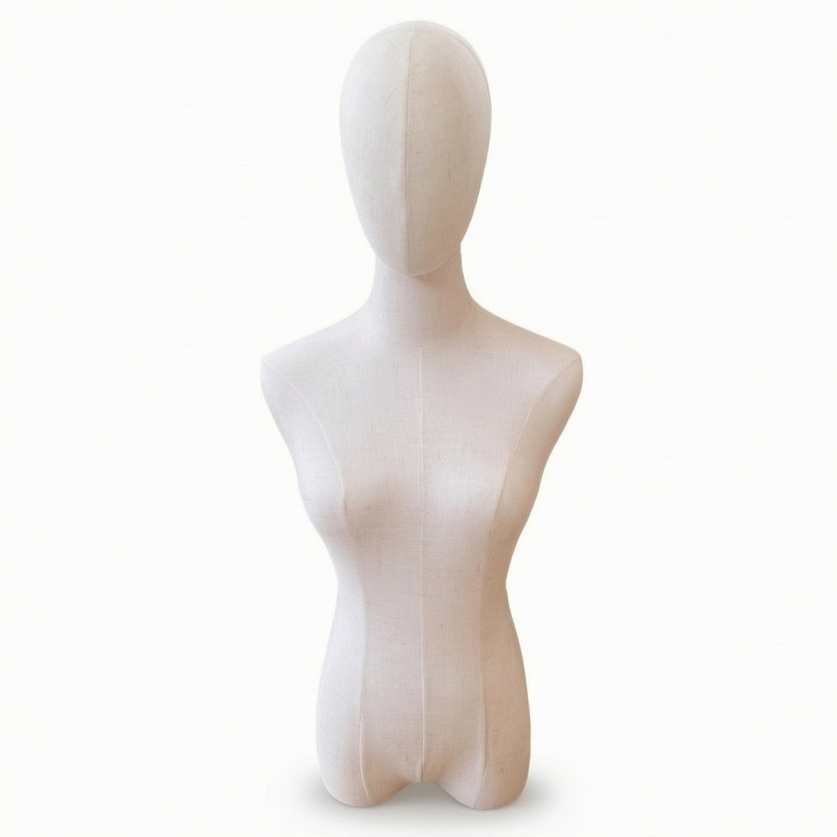 Dress Form with Head Freestanding Female Mannequin Torso Decorative Cloth Covered Mannequin for Boutique