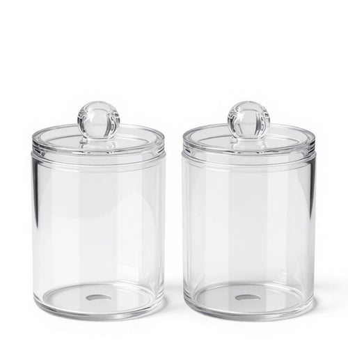 Cotton round and Swab Holder Clear Design Cotton round and Swab Dispenser for Adults