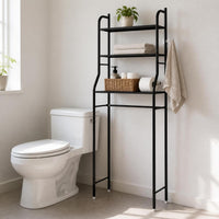 Multi-layer Bathroom Toilet Storage Rack Over-the-Toilet Shelf No-Drill Organizer for Basins and Laundry