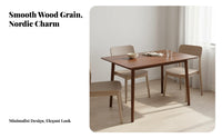 Spacious Tabletop Nordic Design Dining Table Sturdy Structure Rectangular Dining Table Long-Lasting and Wear-Resistant Home Furniture Easy to Assemble for Apartment Dwellers, Families, Homeowners, Living Room