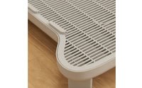 Hollow Grid Cat Litter Mat with Raised Platform Easy-to-Clean Litter Sifting Step Platform Elevated Pet Accessory Scatter Control for Cats, Apartments