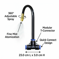 Misting Cooling System Adjustable Nozzle, Misting Cooling System Misting, Coolin #variant:5/8 inch, 5 meter set