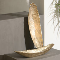 Modern European Light Luxury Gold Hammered Long Tray for Living Room Entryway