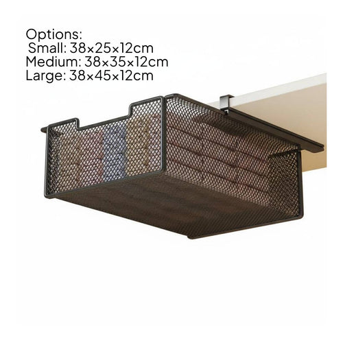 Wardrobe Pull-out Basket Strong Load-Bearing Slide-out Under Shelf Basket