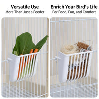 Vegetable Basket Hanging Bird Feeder, Bird Vegetable Holder, Cage Hanging Avian Snack Dispenser, Parrot Cockatiel Budgie Feeding Tool