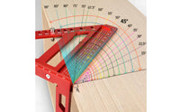 Triangular Woodworking Ruler Engraved Graduations Woodworking Square Protractor Angle Marking Ruler Screw Fixed Tool 0.1mm
