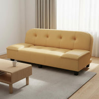 Small Space Sofa Bed Scratch-Resistant Material Foldable Sleeper Sofa Adjustable Backrest Convertible Couch for Studio Apartment