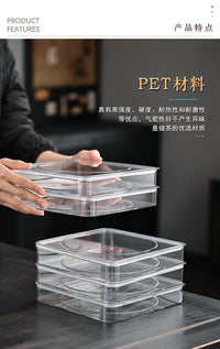 Transparent Sealed Square Tea Storage Box for Pu-erh Cakes