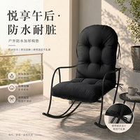 Minimalist Oxford Fabric Waterproof High-Back Chair Pad for Patio Rattan Chairs