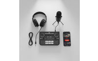 Multi-Platform Compatible Live Broadcasting Soundboard realTime Monitoring Voice Changer Sound Effects Board Bluetooth Connectivity Portable DJ Mixer for Gamers, Podcasters, Podcasting