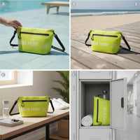 Toiletry Bag with Shoulder Strap Wipe-Clean Crossbody Cosmetic Bag Adjustable Case for Journeyers, Commuters, Camping, Beach