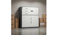 Locking File Cabinet Combination Lock Steel File Cabinet Three Drawers