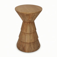 Wooden Side Table Rustic Furniture Compact for Living Room
