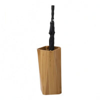 Wooden Umbrella Stand Tapered Walking Cane Storage Rack Polygonal for Entryway