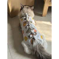 Cat Recovery Suit Post Surgery, Cat Suit with Ties, Anti-Licking Female Cat Recovery Suit, Open Leg Design for After Surgery