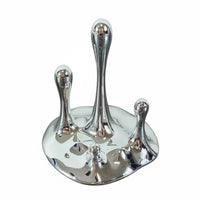 Abstract Liquid Droplet Statue Electroplated Finish Melting Liquid Sculpture