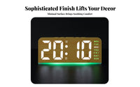 Easy-to-Read Digital LED Alarm Clock Lightweight Digital Clock with Weekday Display Large Tabletop for Students, Heavy Sleepers, Bedroom