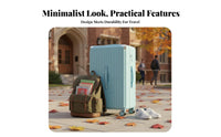 Ribbed Hard-Shell Suitcase Adjustable Handle Hardside Carry-on for Women