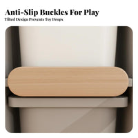 Child S Toy Storage Organizer with Bins Solid Wood Toy Storage Rack Removable Bins Open Shelf Rounded Corners Anti-tip Design Suitable for Bedroom Nursery Parents