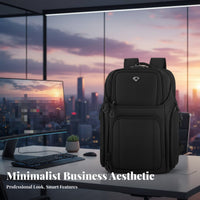 Men's Business Backpack, Expandable, Anti-Theft Lock, Large Capacity, Lightweight, Travel, Commuting