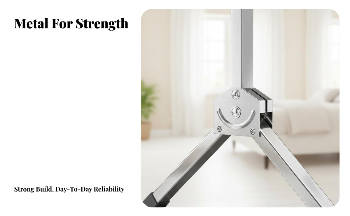 Foldable Design Folding Clothes storage areaSaving Wheeled Folding Clothes Rack Portable Garment Stand Easy Assembly for Students, Renters, property owners, Bedroom, Dorm Room, Balcony