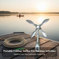 4-Prong Boat Anchor Foldable Design 4-Prong Boat Anchor Boating Equipment Strong Holding Power Portable for Fishermen, Anchoring