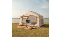 Elevated Inflatable Tent Spacious Cabin Tent Quick Setup Windproof for Backyard